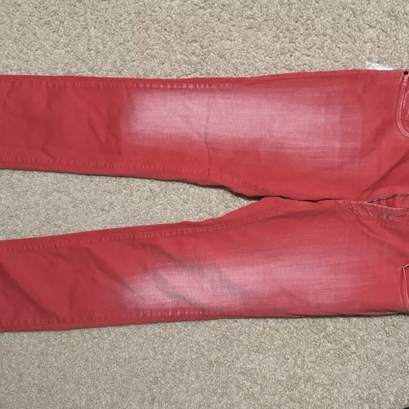 VERSACE - Vintage red jeans new with tags - Men's size 34 - Picture 2 of 3